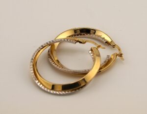 Gold Creolen Bicolor